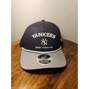 New York Yankees New Era A-Frame Hat Mens Snapback‎ M-Crown Rope 9FORTY New NWT